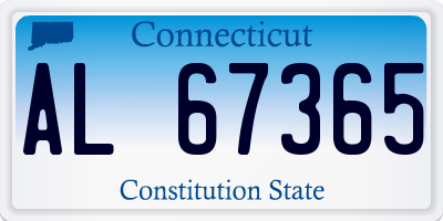 CT license plate AL67365