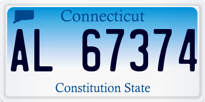 CT license plate AL67374