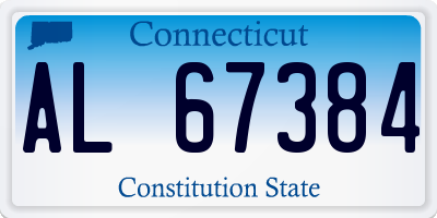 CT license plate AL67384