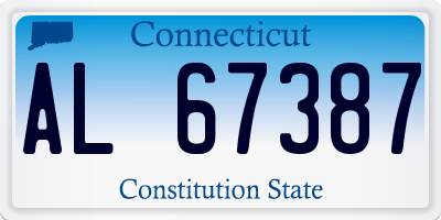 CT license plate AL67387