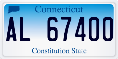 CT license plate AL67400