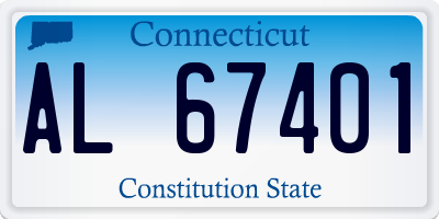 CT license plate AL67401