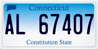 CT license plate AL67407