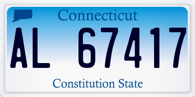 CT license plate AL67417