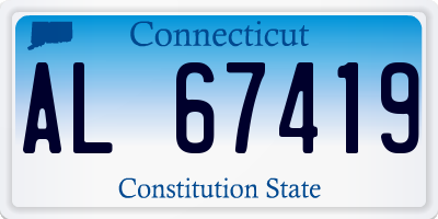 CT license plate AL67419