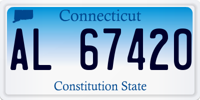 CT license plate AL67420