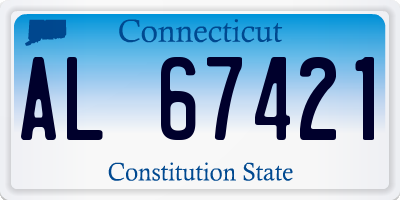 CT license plate AL67421