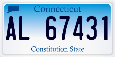 CT license plate AL67431