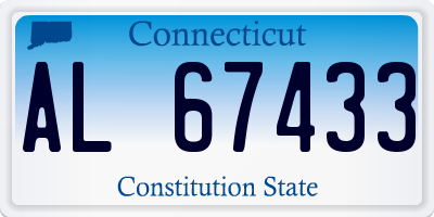 CT license plate AL67433