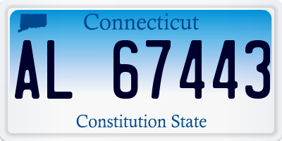 CT license plate AL67443