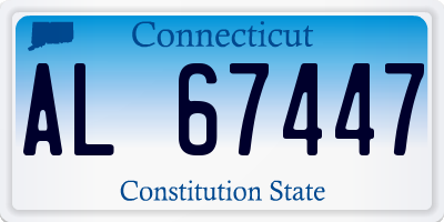CT license plate AL67447