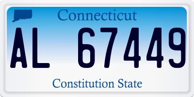 CT license plate AL67449