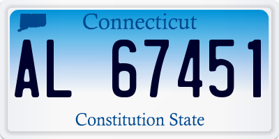 CT license plate AL67451