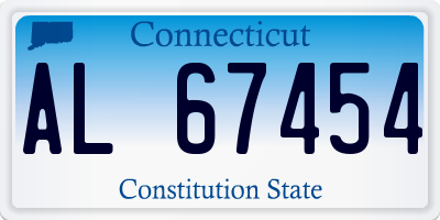 CT license plate AL67454