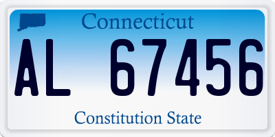 CT license plate AL67456