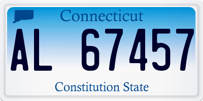 CT license plate AL67457