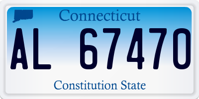 CT license plate AL67470