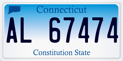CT license plate AL67474