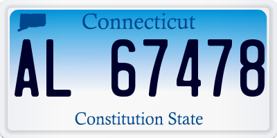 CT license plate AL67478