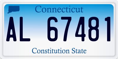CT license plate AL67481