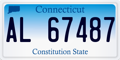CT license plate AL67487
