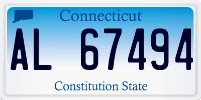 CT license plate AL67494