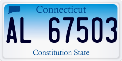 CT license plate AL67503
