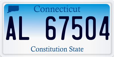 CT license plate AL67504
