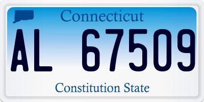 CT license plate AL67509