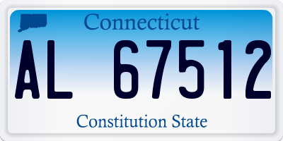 CT license plate AL67512