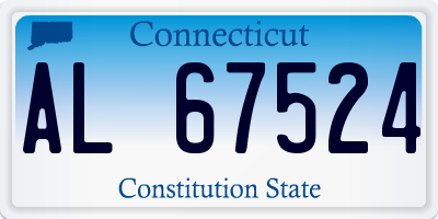 CT license plate AL67524