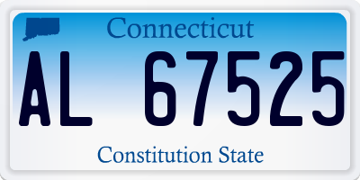 CT license plate AL67525
