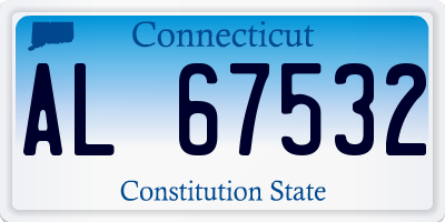 CT license plate AL67532