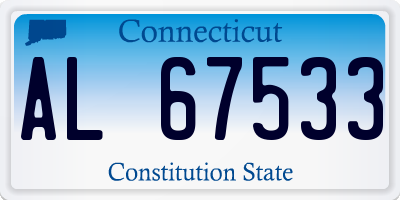 CT license plate AL67533