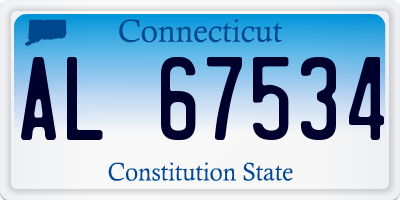 CT license plate AL67534