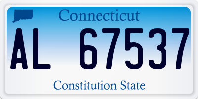 CT license plate AL67537
