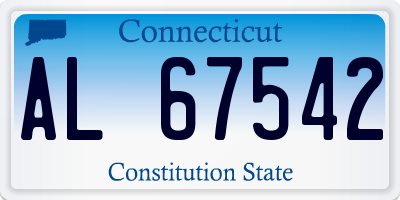 CT license plate AL67542