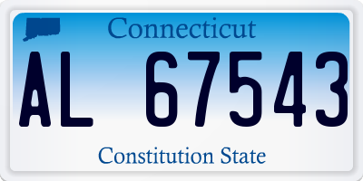 CT license plate AL67543