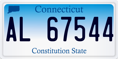 CT license plate AL67544