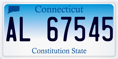 CT license plate AL67545