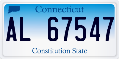 CT license plate AL67547