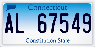 CT license plate AL67549