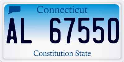 CT license plate AL67550