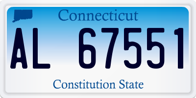 CT license plate AL67551