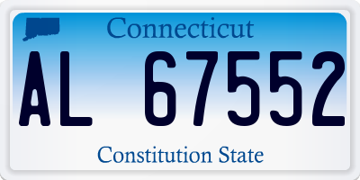 CT license plate AL67552