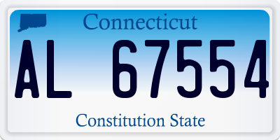 CT license plate AL67554