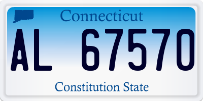 CT license plate AL67570