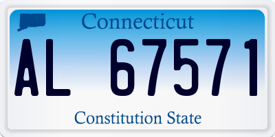 CT license plate AL67571