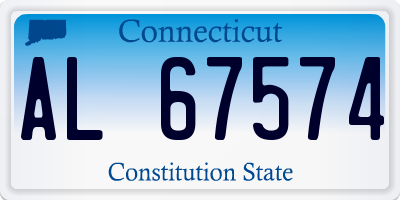 CT license plate AL67574
