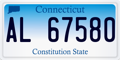 CT license plate AL67580